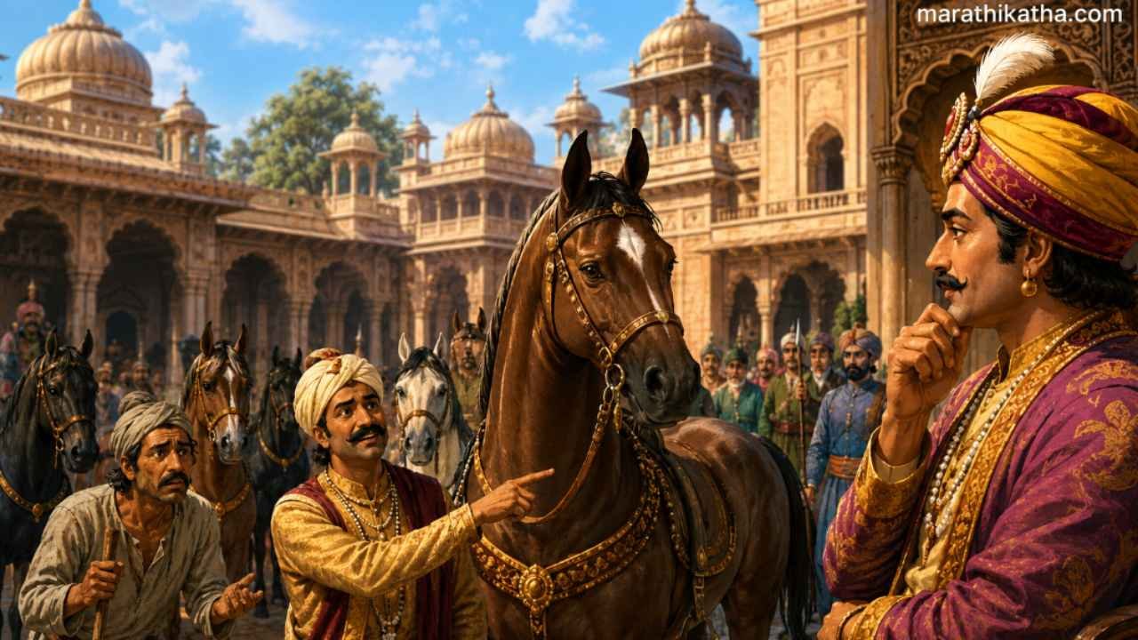 घोड्याचा खरा मालक अकबर बिरबल कथा