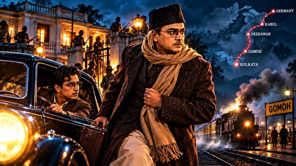 नेताजी सुभाषचंद्र बोस यांची नजरकैदेतून थरारक सुटका | ब्रिटिशांना दिला चकवा